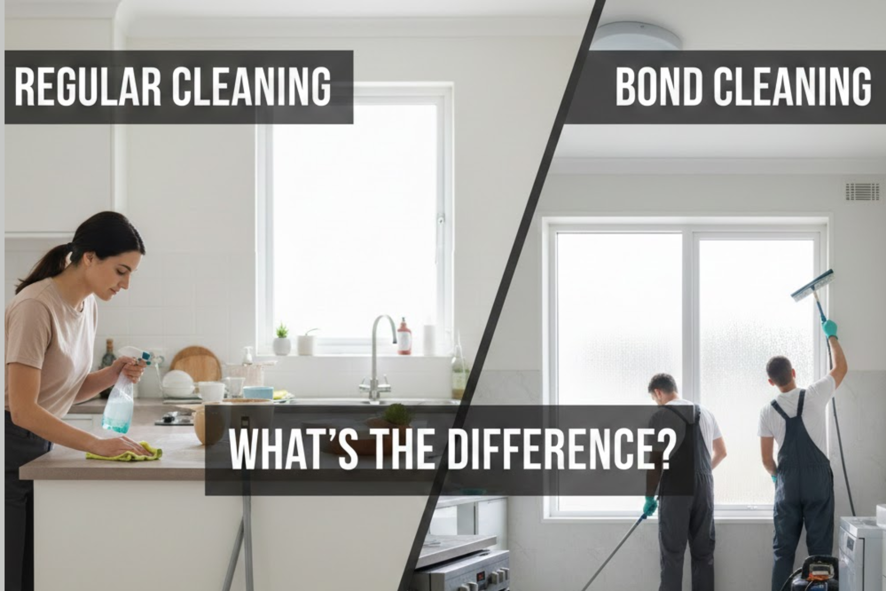 Bond Cleaning vs. Regular Cleaning: What’s the Difference? Bond Cleaning vs. Regular Cleaning What’s the Difference