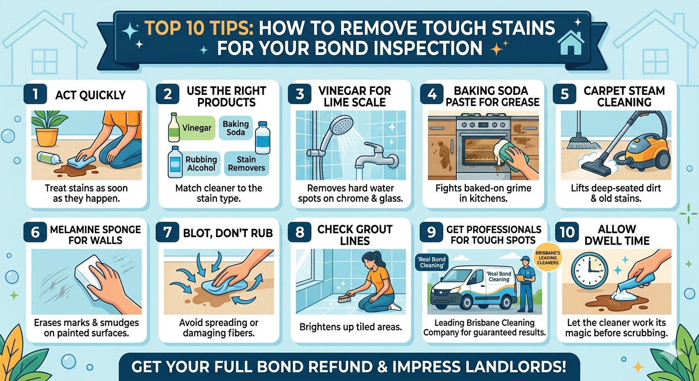 How to Remove Tough Stains Before Your Bond Inspection (Top 10 Tips)
