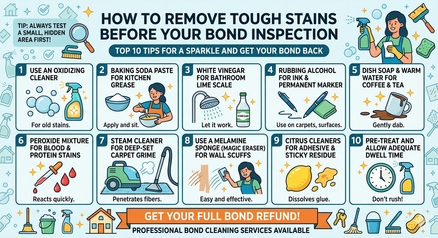 How to Remove Tough Stains Before Your Bond Inspection How to Remove Tough Stains Before Your Bond Inspection